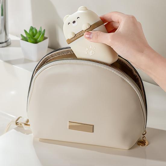 Держатель для мыльницы Портативный Компактный Дизайн Мыльница в виде мультяшного медведя Водонепроницаемый Дорожный