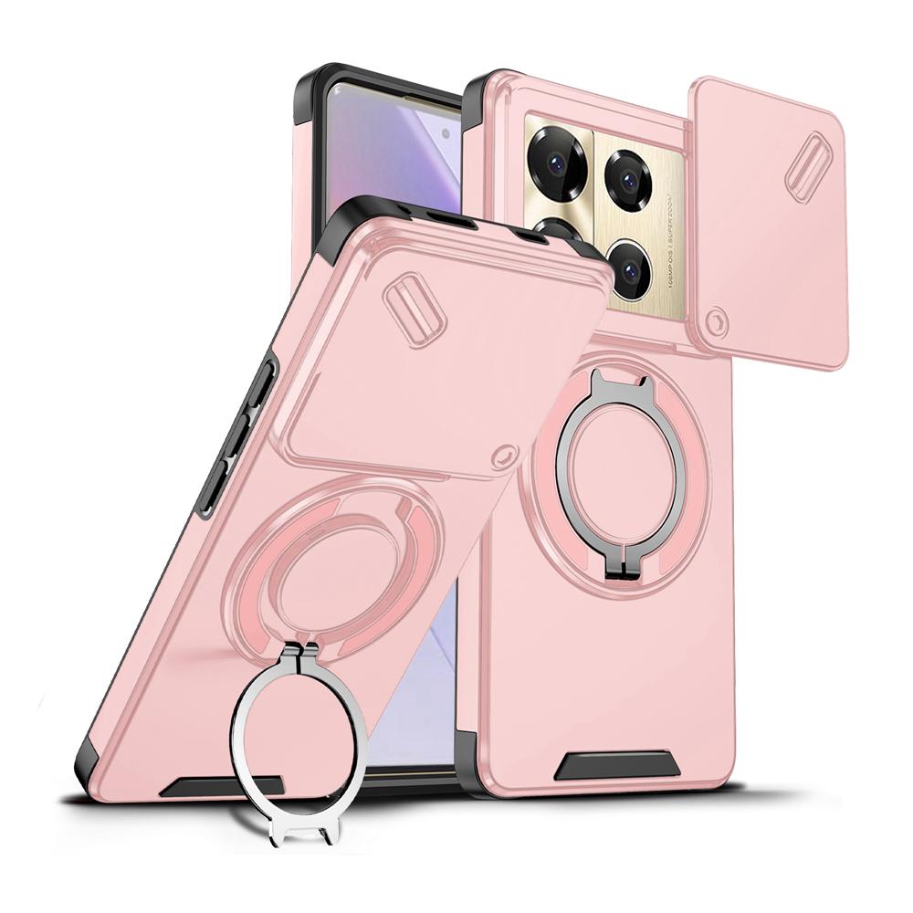 KEYSION 360° Чехол-подставка для телефона для Infinix Note 40 Pro 4G 40 Pro+ 5G Слайд-защита камеры Магнитная противоударная задняя крышка