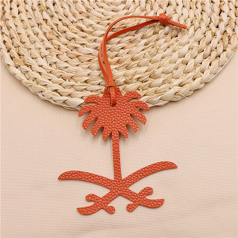 Натуральная кожа Саудовская карта финиковая пальма брелок женский рюкзак кулон женская сумка брелок