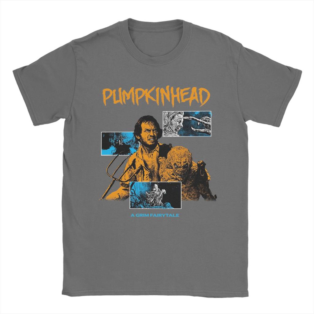 Pumpkinhead T Shirts for Men Pure Cotton Vintage TShirts Round Neck  Tee Shirt Short Sleeve Tops Original