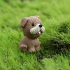 Home Decor Cute Mini Resin Puppy Statue Figurines Cake Decoration Animal Miniature Dog Ornament