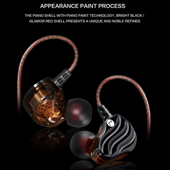 QKZ KD4 Wired In-Ear Bass HiFi Dual Units Earphones Running Sports Headphone