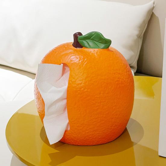 Tissue Box with Cute Orange Shape Dispenser Smooth Surface Safe Tissue Holder Ideal for Home And