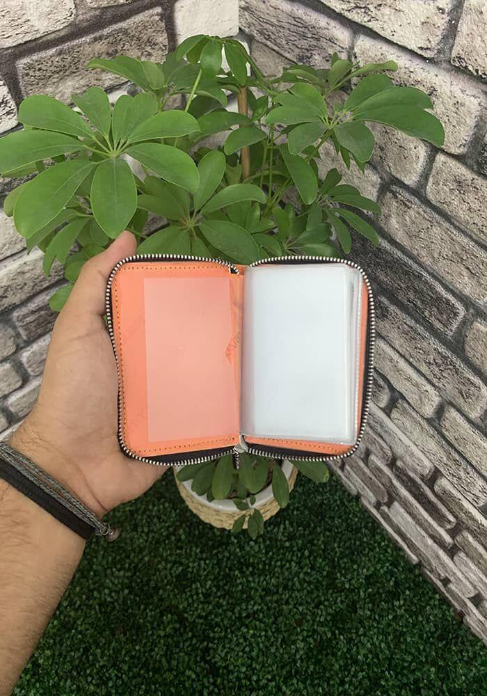 Guard Визитница из черной кожи с принтом под крокодила