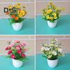 Искусственный цветок в горшке Декор для вечеринки Пластиковый DIY Искусственный цветок в горшке