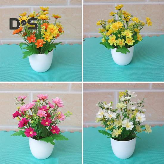 Искусственный цветок в горшке Декор для вечеринки Пластиковый DIY Искусственный цветок в горшке