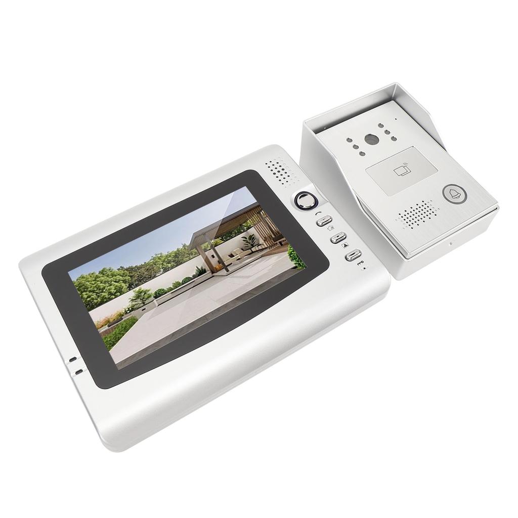 Проводная система видеодомофона с защитой от дождя, ИК-подсветкой ночного видения, широкоугольным видеодомофоном на 120º с 7-дюймовым дисплеем