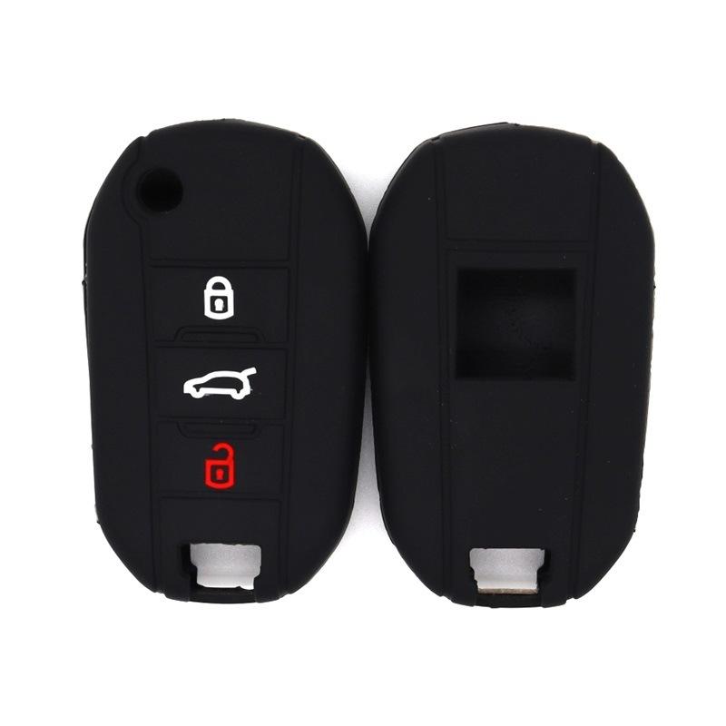 Подходит для Peugeot new 301307308S4085082008300840085008 складной 3-кнопочный силиконовый чехол для ключа с защитой от падения