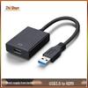 Адаптер USB 3.0 к HDMI: Не требующий драйверов, Серебристый/Черный, Конвертация HD-видео для ноутбуков