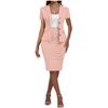 Women's Elegant Casual Outfits For Work Business Costume Pencil Skirt Suit Set