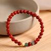 VENTFILLE 925 Sterling Silve Red Agate Bracelet for Women Jade Letter Retro Bead Ethnic Jewelry Birthday Gift Dropshipping