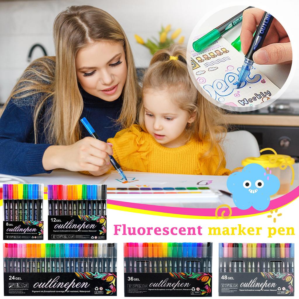Dreamy Flash Pen Metal Color Marking Pen Handbook Fluorescent Marking Pen Color Fluorescent Stick Fluorescent Pen1ml
