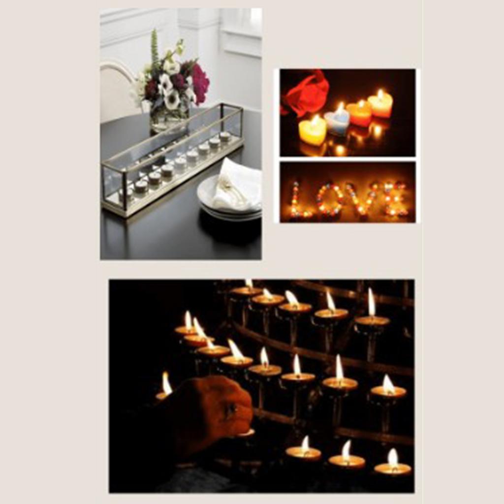 100 шт. чайных свечей бездымные безвкусные белые чайные свечи для свадебного торжества 4 часа