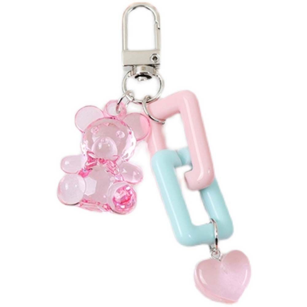 Key Holder Crystal Bear Key Chains Mobile Phone Chain Bag Pendant Decoration Korean Style Key Ring