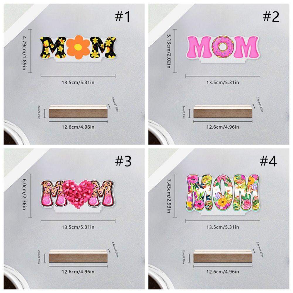 Акриловая настольная вывеска MOM Водонепроницаемая Love Flowers Украшение на День матери Подарок