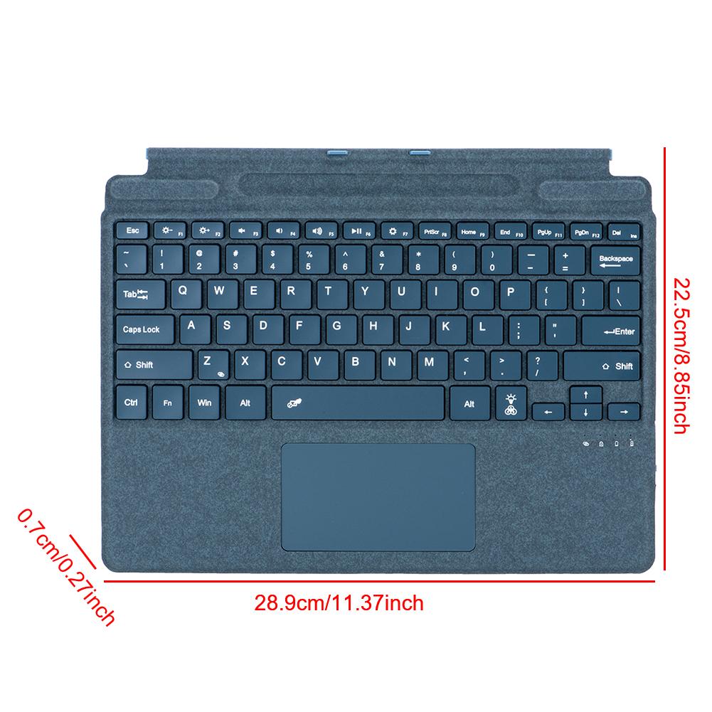 Wireless Keyboard Bluetooth-Compatible Magnetic Type C Charging Ultra-Slim Keyboard for Microsoft Surface Pro 8/9/X/10/11