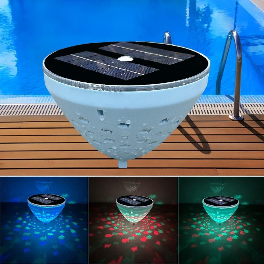 Waterproof Solar Floating Pool Lights Hollowed Out Dynamic Solar Lights Bathtub