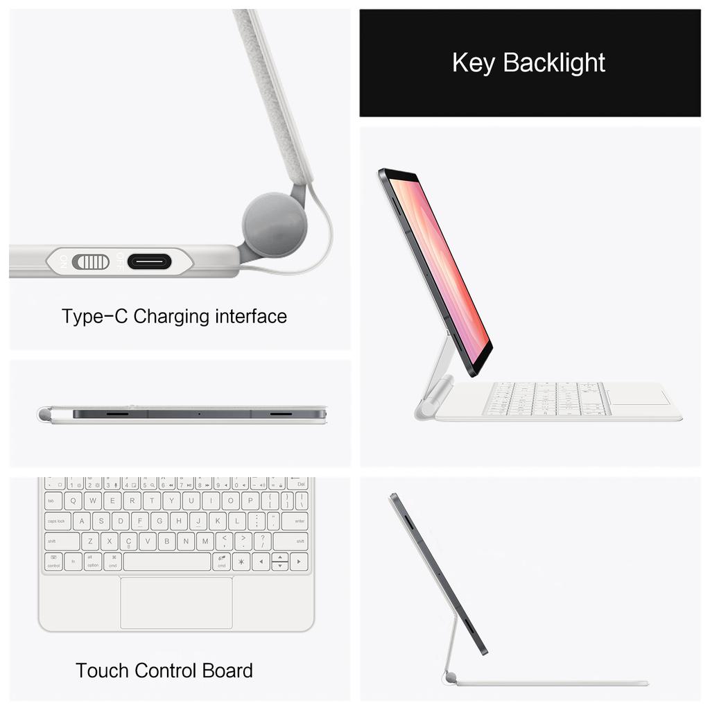 Чехол-клавиатура Magic Keyboard для Samsung Galaxy Tab S11 11 дюймов SM-X730 X736B Планшет Умная обложка-книжка Мультитач Подсветка