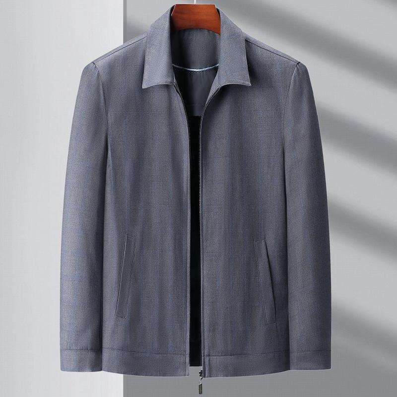 Высококачественные мужские куртки для весны и осени, модные модели для джентльменов среднего и пожилого возраста, легкие роскошные куртки для деловых людей.