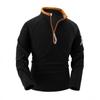 Men's New Arrival Stand Collar Half Zip Long Sleeve Tactical Arm Zipper Hoodie