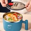 304 Stainless Steels Noodles Bowl With Lid Leak Proof Tableware For Office Dorm Travel Portable Soup Container