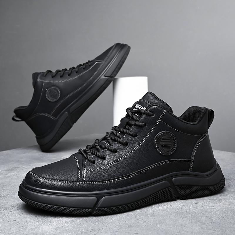 Осень-зима Новые мужские туфли средней высоты Массажная подошва Спортивная обувь Мягкая мужская спортивная обувь Универсальные Оксфордские туфли Бесплатная доставка