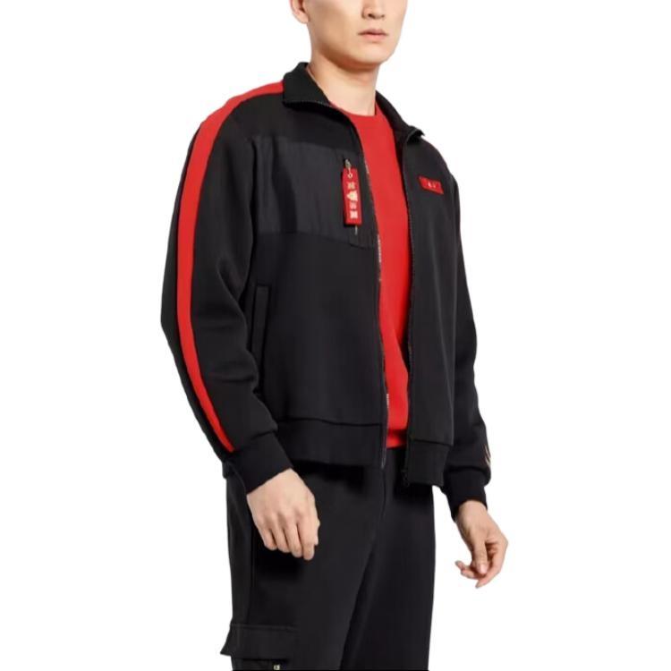 Puma Логотип Полоска Цветные блоки Свободная Повседневная Куртка Черная Мужская 536579-01