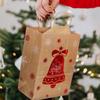 Рождественские подарочные пакеты из крафт-бумаги Санта-Клаус Снеговик Многоразовая упаковка для конфет и закусок Рождественская новогодняя вечеринка Декор Подарки Сумка