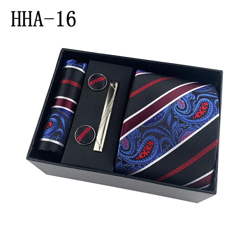 Cozy Up 5 Pieces Set Paisley Men's Tie Including Tie Square Cuff Tie Clip Gift Box