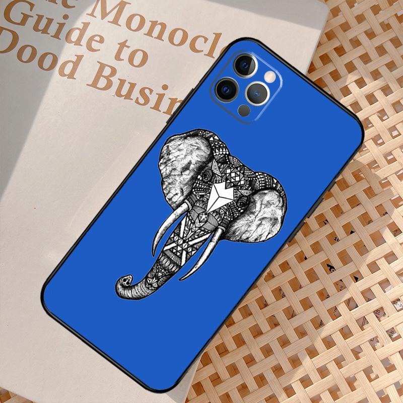Чехол для телефона Aztec Elephant с тотемом для iPhone 17 Air 16 14 13 12 11 15 Pro Max 12 13 mini 15 16 Plus 16e Обложка Coque