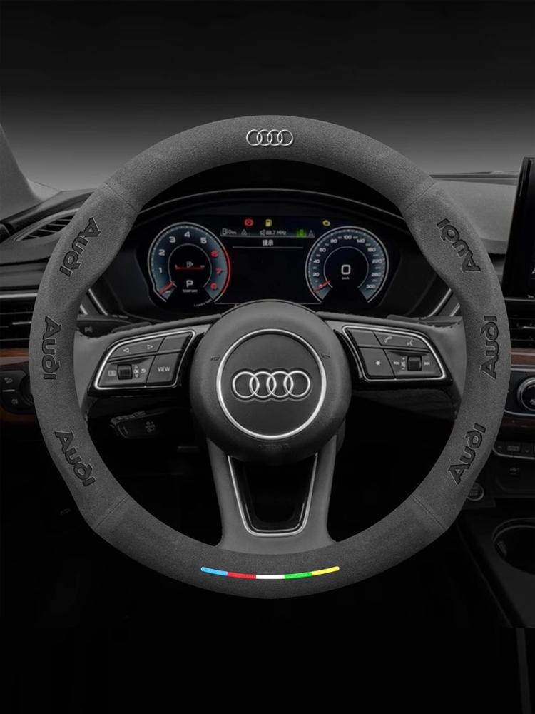 Car Steering Wheel Cover For Audi ABT A1 A2 A3 A4 A5 A6 A7 A8 Q2 Q3 Q4 Q5 Q7 Q8 TT RS3 RS4 RS5 RS6 RS7 S3 S4 S5 S6 S7 S8 S line
