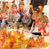 Аксессуар для костюма на День благодарения, плюшевая шапка в виде индейки, головной убор, повязка на голову в виде куриного глаза и ножки для новогодней вечеринки