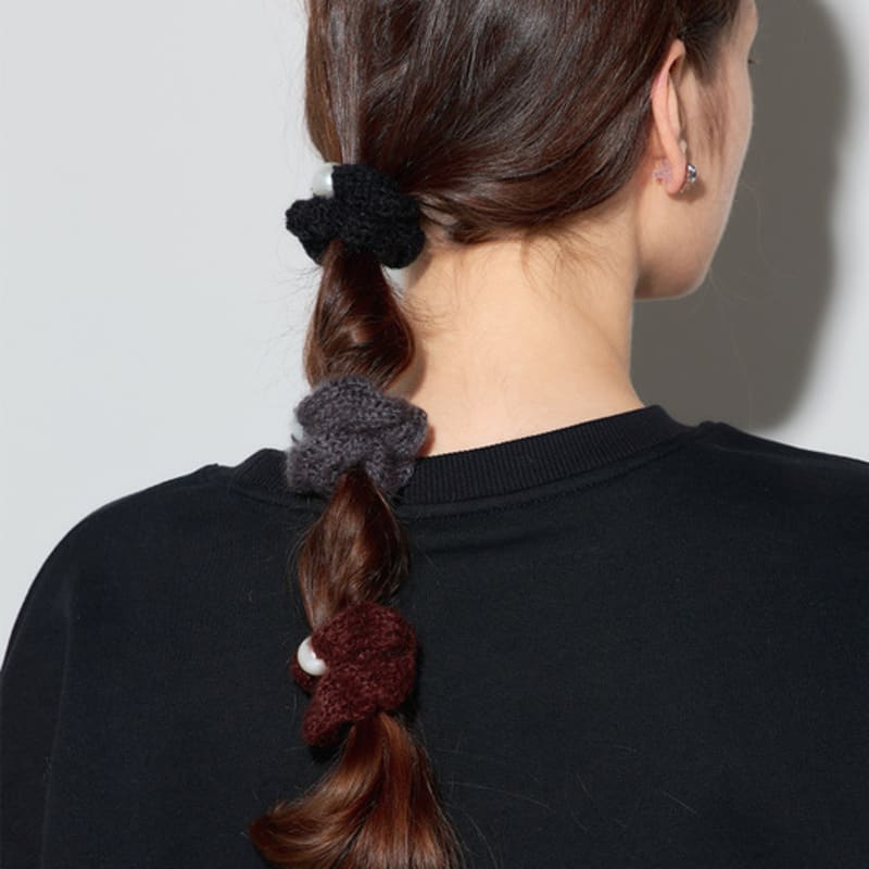 Les Bijoux Philosophy LB_Вязаная резинка для волос из жемчуга_3 цвета