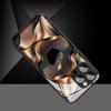 Черно-золотой Чехол для телефона из стекла с рисунком яблока Для iPhone 17 16 15 14 Pro Max 13 12 11 16E 17Air 7 Plus XR XS X