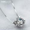 Sunflower Lab Moissanite Diamond Pendant Real 925 Sterling Silver Charm Party Wedding Pendants Necklace for Women Bridal Jewelry