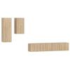 VidaXL TV Unit Set 4 Pcs Sonoma Oak Engineered Wood 3114624