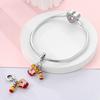 Copper Metal Color Coffee Cake Bread Ice Cream Afternoon Tea beer Charm Bead Components Pendant Bead Component Compatible With 3mm Authentic Original