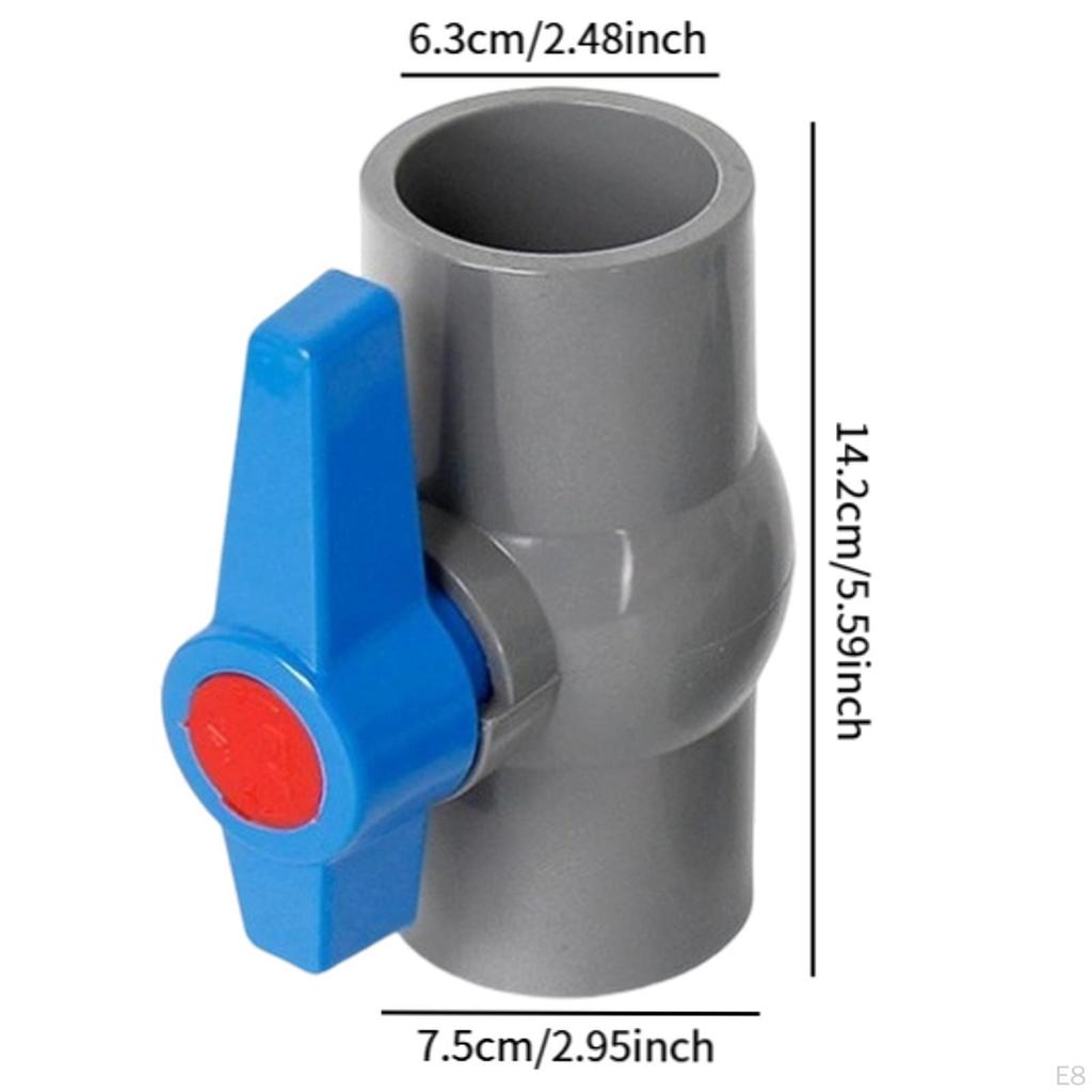 PVC Ball Valve Pipe Fitting with T Handle Water Shut Off for Projects
