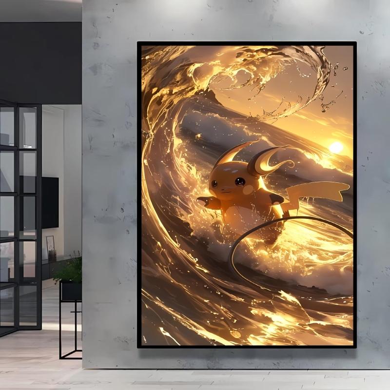 Canvas Painting High Quality Mewtwo Espeon Poster Bright and Long Lasting Colors Modern Living Room Decor Gifts Classic