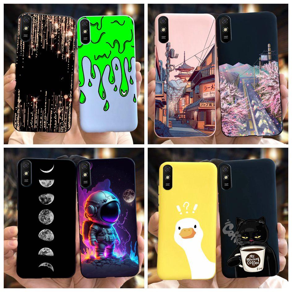 Для Xiaomi Redmi 9A Чехол Redmi 9AT Покрытие Модный Пейзаж Луна Мягкий Силикон Тонкий Funda Для Xiaomi Redmi 9i Redmi9i Спорт Coque
