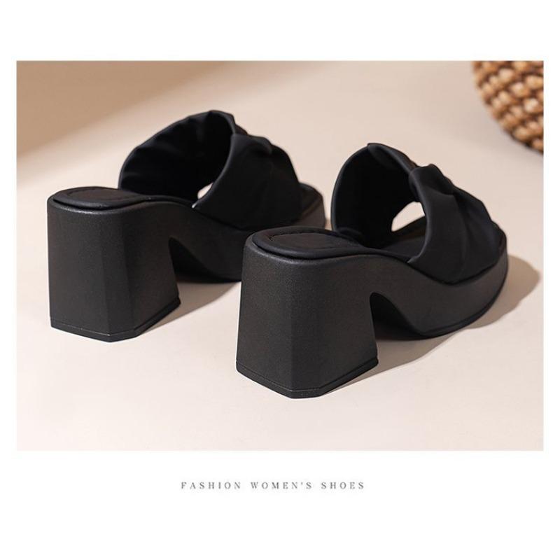 High Heel Slippers Thick Bottom Waterproof Platform Women Sandals