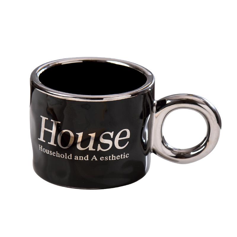 Легкая роскошная гальванизированная кружка керамическая чашка Instagram High Beauty Violent Bear чашка для воды креативная большая емкость HOUSE кофейная чашка