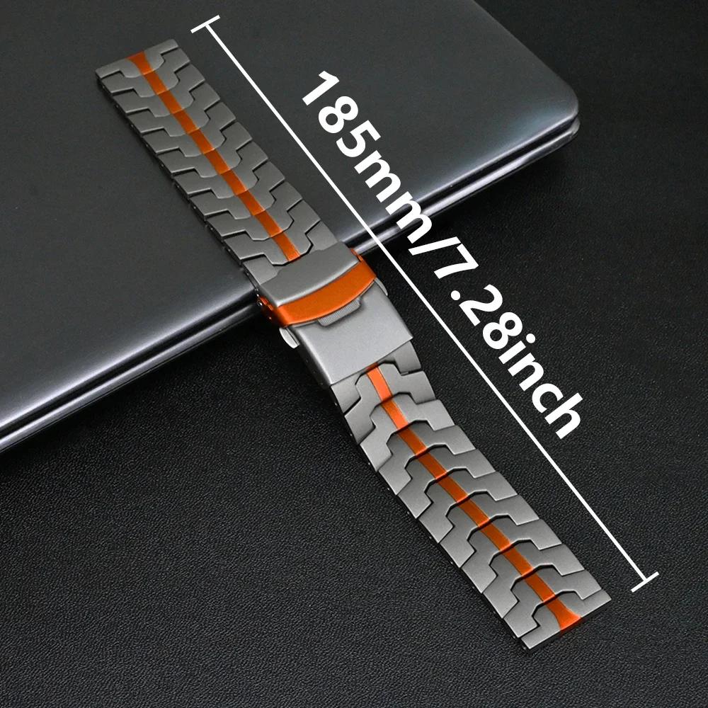 Titanium Orange 22mm 20mm Band for Huawei Watch 5 4/4 Pro GT 2 3 4 5 Pro 46mm Oneplus Watch 3 2 Amazfit Balance 2 Titanium Strap