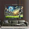2D Flat Printing Football Stadium Photography Backdrop for Soccer Themed Birthday Party