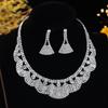 Высококлассный роскошный геометрический дизайн, набор ожерелье и серьги