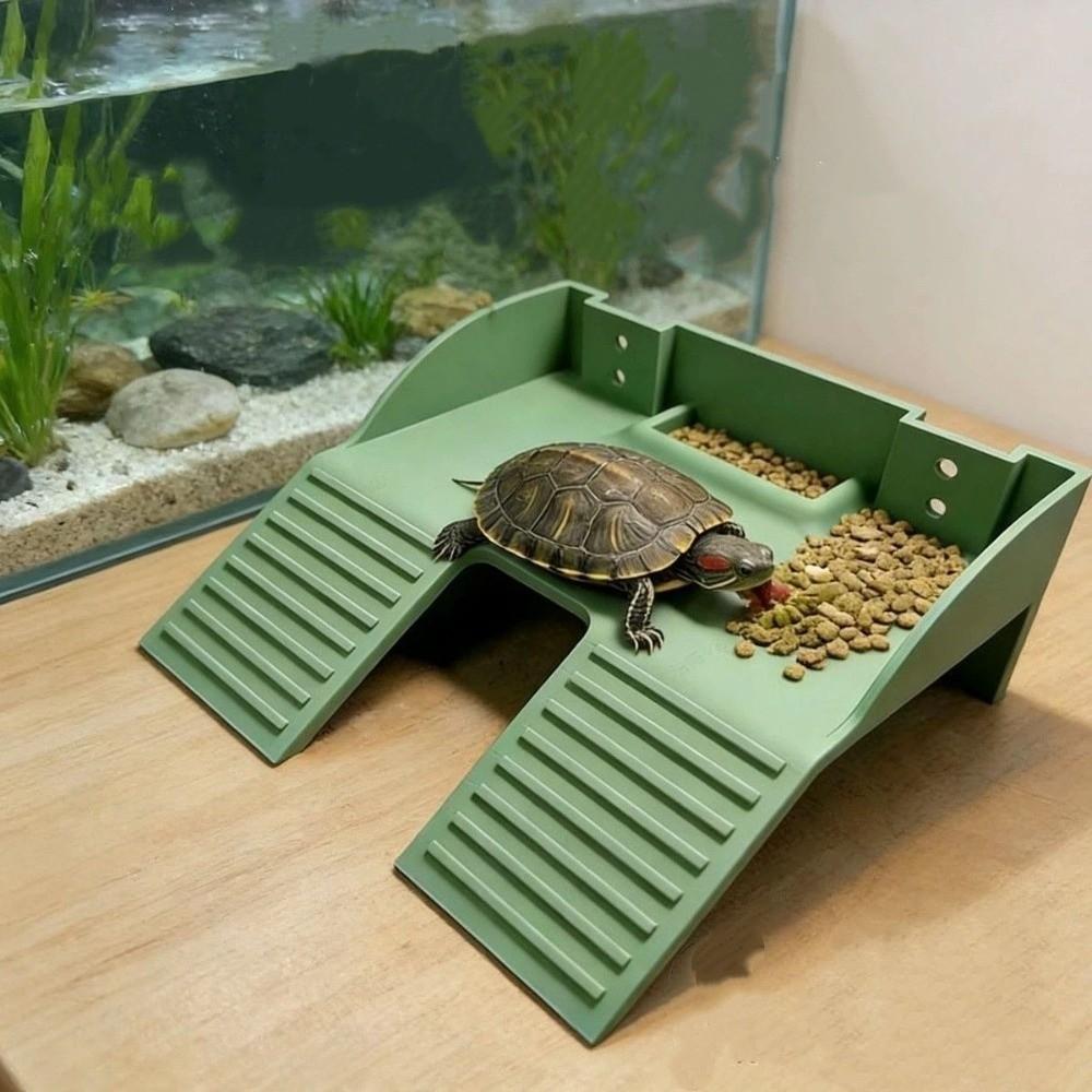 Double Ladder Turtle Basking Platform Plastic Feeding Platform  Aquatic Turtles