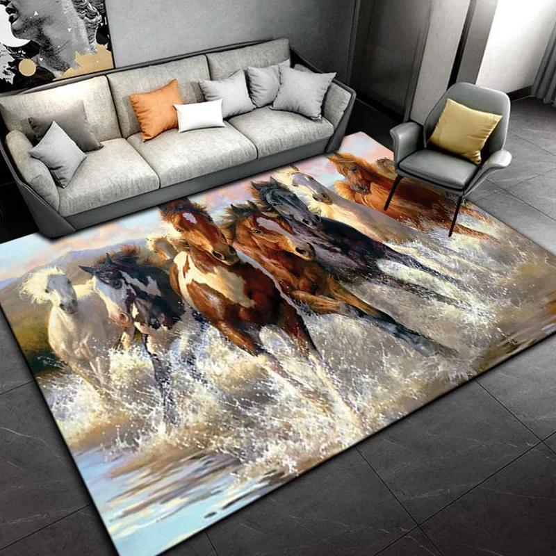 Лошадь Pentium Художественный принт Ковер Ковер для детской игровой комнаты Ковер для гостиной Спальни Противоскользящий Дверной коврик подарок на день рождения sonic