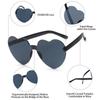 Accessories Trendy Candy Color Eyewear Heart Sunglasses Rimless Sunglasses for Women Heart Glasses
