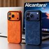 Настоящий чехол из алькантары с магнитами для IPhone 17 Pro Max, чехол с Magsafe, защита для кнопок камеры, чехлы для IPhone 17 Pro Max