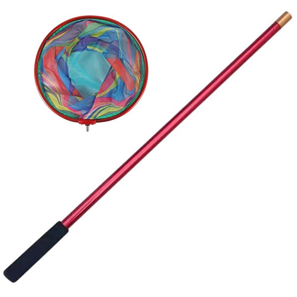 Portable Pocket Fish Dip Net Aluminium Zinc Zinc Alloy Telescopic Pole Net Head Butterfly Nets Insect